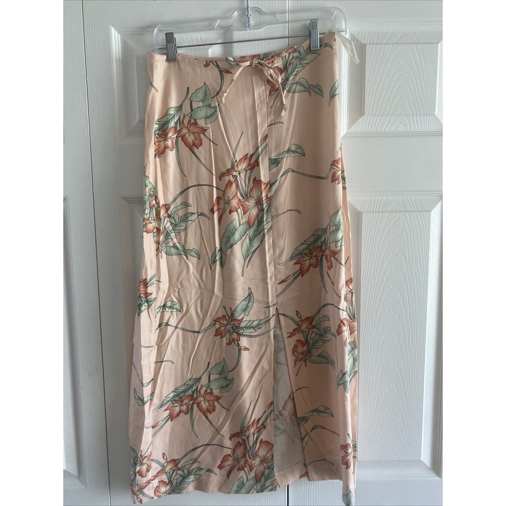 Tommy Bahama Womens 6 100% Silk Pink Maxi Skirt Vintage - Picture 1 of 6